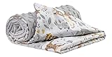 Medi Partners Babydecke Baby Decke Neugeborenen - Kuscheldecke Geschenk Babydecken 75x100cm für Kleinkinder Mädchen Krabbeldecke Kinderbett Kinderwagen 100% Baumwolle (REH mit grauem Minky)