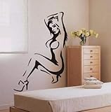 Sexy Lady nackt mit High Heels Frauenkörper 80cm Aufkleber,Autoaufkleber,Lack,Scheibe,Wand, UV& Waschanlagenfest Profi Qualität UV& Waschanlagenfest,Profi Qualität