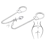 PIIKNUO BDSM Analplug mit Handschellen Metall Fetisch Sexspielzeug für Erwachsene Fesseln Handcuffs Sex mit Analperlen Couple Flirting Bondage SM Spiele Handschellen Butt Plug für Paare Liebhaber