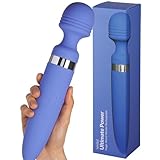 Sinful Power Wand Massagestab für Frauen Sex Sehr Stark - Silikon Vibratorstarb Frauen Gross mit 12 Vibrationsmuster - Wiederauladbarer Wand Vibrator Magic Wand für Frau - Blau Massagestab Sex Stark