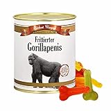 4you Design Gorillapenis frittiert Feines aus der Dose – lustiges Geschenk für Männer & Frauen – Geschenkidee für Erwachsene zum Geburtstag, Weihnachten – Penis Fruchtgummis – 200g