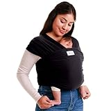 Sleepy Wrap Babytrage Neugeborene ab Geburt bis 15 kg - Freihändige Baby Trage, Elastisches Tragetuch Baby Neugeboren, Ergonomisches Baby Tragetuch, Leichte Babytrage ab Geburt (3-15 kg) Grau