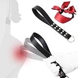 AMZII BDSM Spielzeug Bondage Set,Peitsche Sex Hart Weich + Augenmaske Sex SM,PU-Leder Flogger Paddel Sex SM Augenbinde,BDSMs Spielzeug Hart,BDSMs Fesseln Sexspielzeug für Paare Extrem Sex