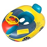 Newtic Baby Aufblasbarer Schwimmring, Baby Schwimmen Trainer Sitz, Automobil Schwimmring, mit Lenkrad-Griff,für Strand und Schwimmen der Kinder, 1-5 Jahre alt