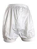 Haian Unisex-Inkontinenz-Schlupfhose für Erwachsene aus Kunststoff, Komfort-Hose, Weiß, Größe L