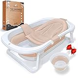 XXL Babywanne faltbar FawnsLife - faltbare badewanne baby mit bequemen Sitz und faltbarer Wassereimer- baby badewanne faltbar in Premium Qualität, praktisch für kleine Räume und Reisen.