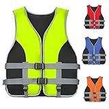Awoyep Schwimmweste Erwachsene Paddle Board Rettungsweste: Universal Schnorchelweste mit Verstellbarem Sicherheits Schrittgurt Schwimmhilfe für Kajakfahren Surfen Wassersport(Green,M)