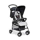 hauck Buggy Sport, Disney Mickey Stars Schwarz - Federleichter Reisebuggy 5,9 kg - mit Liegefunktion für Kinder ab Geburt bis 15 kg - Klein Zusammenklappbar, Großer Einkaufskorb bis 3 kg