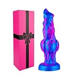 21.5cm Silikon Wolf Dildo großes Spielzeug, realistischer dog dicker Dildo Saugnapf, exotischer Wolf-Dildo mit Knoten Analplug, Fantasy Big drachen strapon dildo für männliche und weibliche Paarspiele