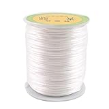 let's make Weiße Satin Rattail Schnur für Baby Zahnen Halskette 75 m DIY Bastelbedarf Holzspielzeug