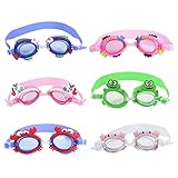 DRSM Kinder-Schwimmtrainingsbrille wasserdichter Silikonanzug Kinder-Taucherbrille Antibeschlag-Anti-Ultraviolett-Sonnenbrille Schwimmen-Schwarz
