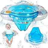 YISKY Kinder Taille Schwimmring, Baby Schwimmring Aufblasbare, Schwimmsitz für Baby, Baby Schwimmhilfe, Aufblasbarer schwimmring mit Sicherheits Sitz, für Kleinkind von 6 Monate bis 3 Jahre (Blau)