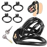 BDSMJOY Chastity Cage Male small,Sex Spielzeug für die Männer,Peniskäfig klein mit Cockringe extrem,Keuschheitskäfig Herren,Keuschheitsgürtel für Herren extrem,Penis Käfig Cock Cage (Schwarz)