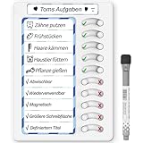 MissFox Abwischbare Checklist Boards für Zuhause, Reisen und RV - To Do Liste, Chore Chart, Memo Board inklusive - Wiederverwendbarer Routine Planer für Kinder