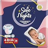 Babylino Safe Nights Girl, Höschen für die Nacht, für Mädchen von 4 bis 10 Jahren (20-35 kg), 14 Stück