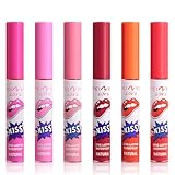 6 Stück Lippenfarbe Set，Lip Stain Peel Off，Lip Liner Lippenstift Abziehen Geeignet Für Frauen Und Mädchen, Um Sexy Und Lässige Kosmetik Zu Schaffen