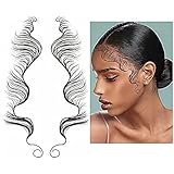 Baby Hair Tattoo Aufkleber - 5 Styles Baby Hair Edge Tattoo Kanten lockiges Haar,Baby temporäre Tattoo Salon DIY Hairstyling Haar Tattooing Vorlage