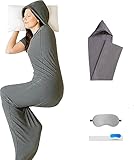 Schlafsack komprimieren für Erwachsene - Ultraleichte, tragbare Decke zur Linderung von Stress und Angst, atmungsaktives- Umarmende Drucktherapie für Jugendliche und Erwachsene (Braun, 185cm)