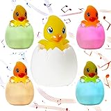 Northpoint LED Akku Nachtlicht mit Schlummermelodien für Kinder mit Fernbedienung Kindernachtlicht, Timerfunktion, Musik 130 Lieder, Touch Sensor, Farbwechsel Energiesparend Kücken