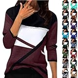 Pullover Damen Damen Pullover Rollkragenpullover Sweatshirt Strickpullover Kleider Fleece Pulli pulloverkleid Elegante Oberteile Sweater Oversize Shirt Wickelpullover Sweatshirts Kapuzenpullover