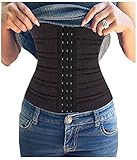 Gotoly Damen Taillenformer Formend Stark Korsett Bauchweg Body Shaper Atmungsaktiv Mieder Waist Training Cincher (Schwarz, XXX-Large)