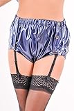 PVC Adult Baby Inkontinenz Knöpfer Windelhose Gummihose dunkelblau (L)