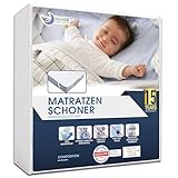 Matratzenschoner 60x120 cm Wasserdicht Made in EU und Oeko-TEX Zertifiziert von Dreamzie - Atmungsaktive Matratzenauflage
