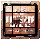 NYX Professional Makeup Lidschattenpalette mit 16 Farbtönen, Intensives und langanhaltendes Finish, Vegane Formel ohne Inhaltsstoffe tierischen Ursprungs, Ultimate Shadow, Farbton: Warm Neutrals
