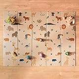 Nuby – Wendbare Spielmatte – Sichere Baby-Spielmatte – Leicht und Faltbar – Einfach zu Falten, Verstauen und Transportieren – Mit Lustigem Design – 200x150x1cm – Babyspiel ab 1 Jahr und älter