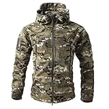 Generisch Cargo Jacke Herren Militär Tactical Jacket Bundeswehr Parka Winter Windbreaker Herren Winter Us Army Jacke Waldtarnung XL