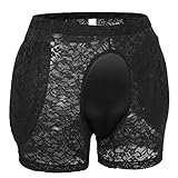 YUFEIDA Hiding Gaff Panty Shaping Pant Herren Unterwäsche für Crossdresser Transgender Schwarz