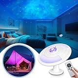 HandSonic LED Sternenhimmel Projektor Galaxy Planetarium Projektor Mit Fernbedienung einstellbare Farbe/Helligkeit und Timer,Built-in 3600mAh Battery，360° Rotation，Geschenke für Erwachsene und Kinder
