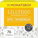 LILLYDOO hautfreundliche Windeln, Größe 5 (11-16 kg), Halbmonatsbox (76 Windeln)