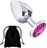 Anal Butt Plug Training Kit Erotisches Sex Spielzeug Fetisch Metall Anal Plug mit Kristall Plug Sicherheit Spielzeug für Frauen Männer Anfänger