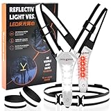 CYCLESPEED Led Reflective Vest Running Gear, Light Up Vest for Night Walking, High Visibility USB Rechargeable Adjustable Safety Running Lights for Runners Walkers Men Women Kids Black