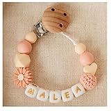 Storchenkind® - Baby-Geschenk personalisiert mit Namen - Mädchen | mit Geschenkverpackung | goldene Buchstaben aus lebensmittelchten Silikon