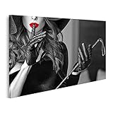 islandburner Prime Bild auf Leinwand Sexy Frau Hut Selektive Färbung Dominante Peitsche Nahaufnahme BDSM Sc Bilder Wandbilder Poster