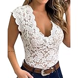 Damen-Shirt, Spitzenhemd, durchsichtig, lässig, schmale Passform, Oberteil, Übergröße, kurze Ärmel, tiefer V-Ausschnitt, Temperamentbesatz, tiefer Ausschnitt, Spitzen-Dessous, Top, Weste, Größe S 5XL