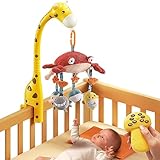 TUMAMA Mobile Baby mit Musik und Licht, drehbares und abnehmbares hängendes Mobile Baby, Spieluhr Baby für Babybett für Babys im Alter von 0–12 Monaten