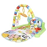 Spielmatte Baby mit Spielbogen, Spieldecke für Baby mit Musik und Lichtern, Spielzeug für neugeborene Babys, Lernspielzeug für Jungen und Mädchen im Alter von 0-36 Monaten