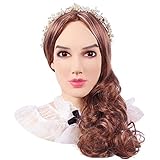 KUMIHO Silikon Maske Realistische Weibliche Masken Halloween Maske Ostern Weihnachtsmasken Cosplay Männlich zu Weiblich für Crossdresser Transgender-Vierte Generation-Beatrice (Elfenbeinweiß)