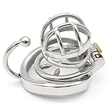 Bondage Masters Keuschheitsgerät für Männer, abnehmbarer Schmerzring, Hodensackstange und Luftstrom-Spitze.