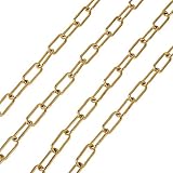 PandaHall Edelstahl-Büroklammer-Gliederkette, ovale Gliederkette, Choker für Frauen und Mädchen, Edelstahl