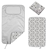 Hamur Home Tragbare Wickelunterlage Wasserdichte 40 x 70 cm Wiederverwendbare Baby Wickelauflage Maschinenwaschbar für Unterwegs Wickel Clutch (Fox)