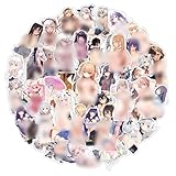 Hentai Tiddie Sticker, Lingerie Manga Babes nudes, 50 Stück, 4-8 cm