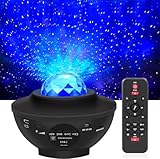 Led Projektor Sternenhimmel Lampe Kinder Nachtlicht Baby Sterne Lampe Mit Fernbedienung/Bluetooth Lautsprecher Und Starry Stern/Wasserwellen-Welleneffekt Für Party Geburtztag