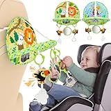 Dr.Rapeti Spielzeug für den Autositz, Spielzeug Für Autofahrt Baby, Babyautositz Spielzeug mit Spiegel, Spielzeug für den Rücksitz, Baby Activity Spielzeug für Babys, leichtere Fahrt für Neugeborene