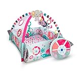 Bright Starts, 5 in 1 Spieldecke mit Spielbogen, Your Way Ball Play - mit anpassbaren Wänden, Melodien sowie 35 Bällen und weiteren Spielzeugen, pink