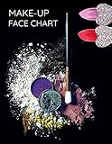 Make-up Face Chart: Schminken auf Papier Gesicht Vorlage für Beauty Vlogger Make up Artists Visagisten Kosmetikerin