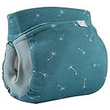 Popolini EasyFree All-in-3 Stoffwindel / Abhaltewindel für Windelfrei und Stoffwickler (Vintage Blue Dandelion, L (9-15kg))